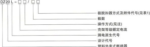 DZ20L系列漏电断路器